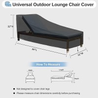 Outdoorlines Outdoor Waterproof Patio Chaise Lounge Chair Cover Uv Resistant Lounger Covers Heavy Duty Weatherproof Patio Sofa