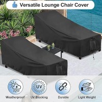 Outdoorlines Outdoor Waterproof Patio Chaise Lounge Chair Cover Uv Resistant Lounger Covers Heavy Duty Weatherproof Patio Sofa