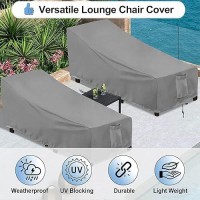 Outdoorlines Outdoor Waterproof Patio Chaise Lounge Chair Cover Uv Resistant Lounger Covers Heavy Duty Weatherproof Patio Sofa