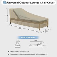 Outdoorlines Outdoor Waterproof Patio Chaise Lounge Chair Cover Uv Resistant Lounger Covers Heavy Duty Weatherproof Patio Sofa