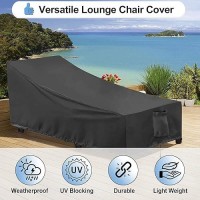 Outdoorlines Outdoor Waterproof Patio Chaise Lounge Chair Cover Uv Resistant Lounger Covers Heavy Duty Weatherproof Patio Sofa