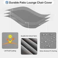 Outdoorlines Outdoor Waterproof Patio Chaise Lounge Chair Cover Uv Resistant Lounger Covers Heavy Duty Weatherproof Patio Sofa