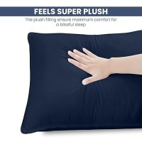 Utopia Bedding Bed Pillows For Sleeping (Navy)  King Size  Set Of 2  Hotel Pillows  Cooling Pillows For Side  Back Or Stomach Sleepers