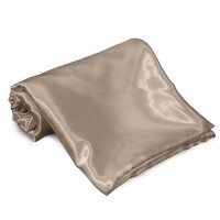 Homiest Taupe Satin Flat Sheet Twin Flat Sheet Only Twin Top Sheet Silky Bedding Flat Sheet For Twin Mattress Luxury Ultra S