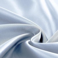 Homiest Baby Blue Satin Flat Sheet Twin Flat Sheet Only Twin Top Sheet Silky Bedding Flat Sheet For Twin Mattress Luxury Ult