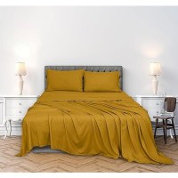 Royale Linens 300 Thread Count 100 Long Staple Combed Cotton Sheet Set 4 Piece Full Bed Sheet 1 Fitted Sheet 1 Flat Sheet 2