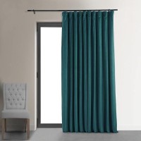 Hpd Half Price Drapes Signature Velvet Thermal Blackout Curtains For Living Room 84 Inch Long 1 Panel Rod Pocket Insulated Bla