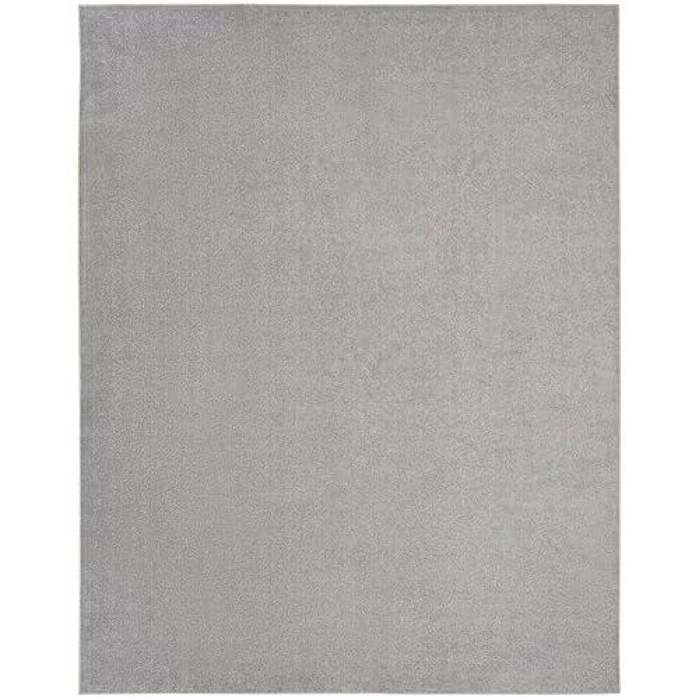 Nourison Essentials Indooroutdoor Silver Grey 8 X 11 Area Rug Easy Cleaning Non Shedding Bed Room Living Room Dining Roo