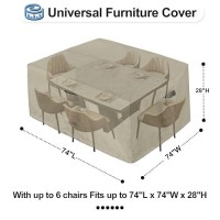 Outdoorlines Outdoor Waterproof Patio Table Furniture Set Covers Square Couch Sectional Cover Outside Weatherproof Patio Furni