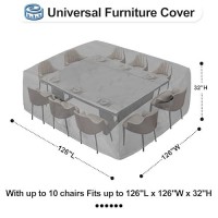 Outdoorlines Outdoor Waterproof Patio Table Furniture Set Covers Square Couch Sectional Cover Outside Weatherproof Patio Furni