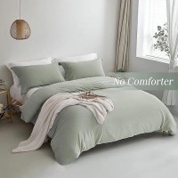 Mildly Super Soft Duvet Cover 100 Washed Microfiber October Mist Sage Comforter Cover Set 3 Pieces With Zipper Closure Corn