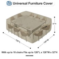 Outdoorlines Outdoor Waterproof Patio Table Furniture Set Covers Square Couch Sectional Cover Outside Weatherproof Patio Furni