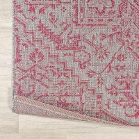 Jonathan Y Smb105F5Sq Estrella Bohemian Medallion Textured Weave Indoor Outdoor Area Rug Coastal Traditional Bedroom Kitchen B