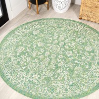 Jonathan Y Smb100F5R Tela Bohemian Textured Weave Floral Indoor Outdoor Area Rug Coastal Vintage Rustic Easy Cleaning Bedroom