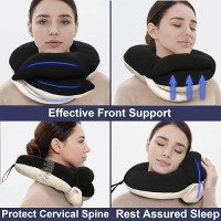 Buyue Travel Neck Pillows For Airplanes 360 Head Support Sleep For Long Flight Skinfriendly Breathable Kit With 3D Contour