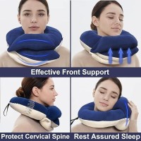 Buyue Travel Neck Pillows For Airplanes 360 Head Support Sleep For Long Flight Skinfriendly Breathable Kit With 3D Contour