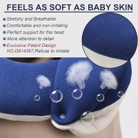 Buyue Travel Neck Pillows For Airplanes 360 Head Support Sleep For Long Flight Skinfriendly Breathable Kit With 3D Contour