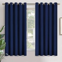 Youngstex Blackout Curtains For Bedroom Thermal Insulated With Grommet Top 70 Inches Width Room Darkening Curtain Drapes For L