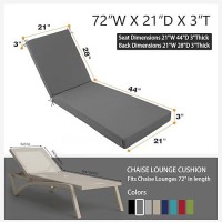 Idee-Home Chaise Lounge Cushions Outdoor  Lounge Chair Cushions Outdoor Lounge Cushions For Outdoor Furniture Weather And Stain Resistant Patio For Lawn Pool