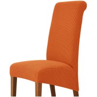 Zzdzw 22 Colors For Choice Universal Jacquard M Xl Size Chair Cover Cheap Big Elasticity Seat Protector Seat Case Chair Covers For Hotel Living Room (Color : 6# Orange, Size : Xl 60-75Cm)