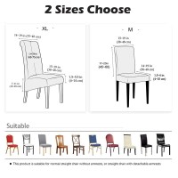 Zzdzw 22 Colors For Choice Universal Jacquard M Xl Size Chair Cover Cheap Big Elasticity Seat Protector Seat Case Chair Covers For Hotel Living Room (Color : 6# Orange, Size : Xl 60-75Cm)