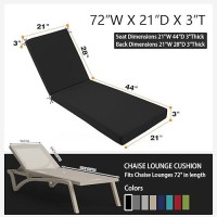 Idee-Home Chaise Lounge Cushions Outdoor  Lounge Chair Cushions Outdoor Lounge Cushions For Outdoor Furniture Weather And Stain Resistant Patio For Lawn Pool