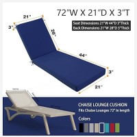 Idee-Home Chaise Lounge Cushions Outdoor  Lounge Chair Cushions Outdoor Lounge Cushions For Outdoor Furniture Weather And Stain Resistant Patio For Lawn Pool