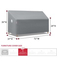 Turtle Life Patio Sofa Cover, Outdoor Heavy Duty Durable Uv Water Resistant Anti-Fading Multi-Person Sofa Cover With 2 Upgrade Air Vents And 2 Buckles, Grey, 72