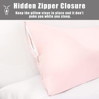 Body Pillow Cases Cover Bamboo Rayon Pink Body Pillowcases With Zipper Closure Cooling And Breathable Pillow Case For Hot Slee