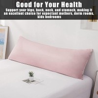 Body Pillow Cases Cover Bamboo Rayon Pink Body Pillowcases With Zipper Closure Cooling And Breathable Pillow Case For Hot Slee