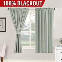 Hversailtex 100 Blackout Curtains 63 Inches Long Thermal Insulated Window Treatment Curtain Panels For Living Room Energy Savi