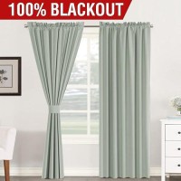 Hversailtex Full Blackout Curtains With White Liner Room Darkening Window Treatment Curtains Panels 84 Inch For Living Room The