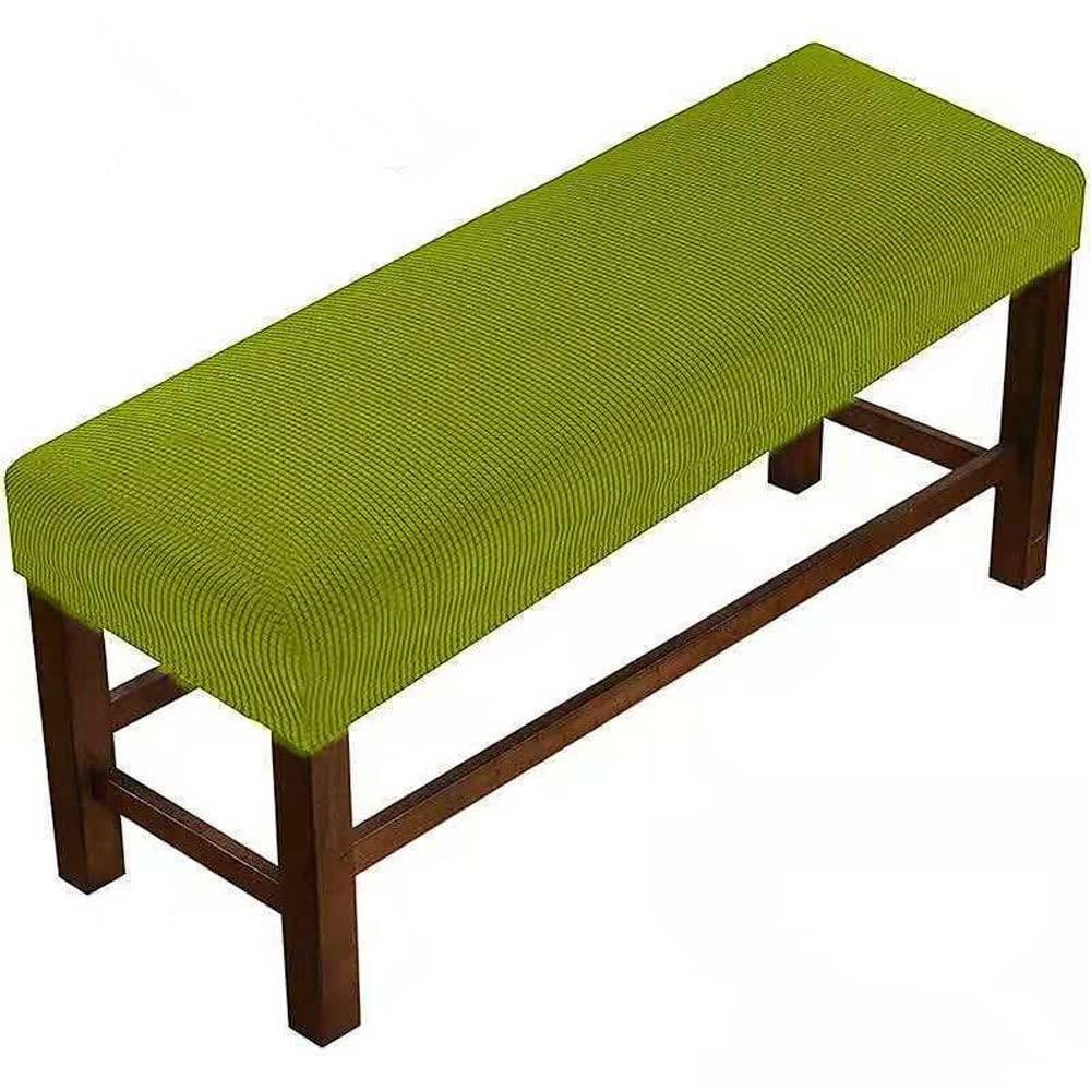 Jacquard Dining Bench Cover Rectangle Bench Covers Stretch Bench Seat Protector Upholstered Bench Slipcover Stool Chair Slipcovers For Living Room,Bedroom ( Color : Emerald Green , Size : 90-120Cm )