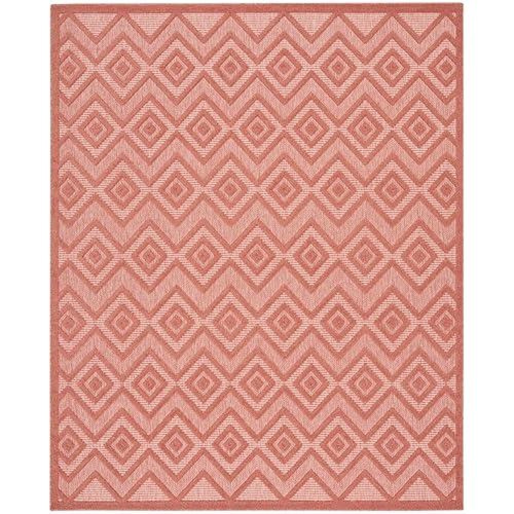 Nourison Versatile Indooroutdoor Coralorange 8 X 10 Area Rug Easy Cleaning Non Shedding Bed Room Living Room Dining Roo