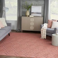 Nourison Versatile Indooroutdoor Coralorange 8 X 10 Area Rug Easy Cleaning Non Shedding Bed Room Living Room Dining Roo