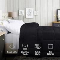 Utopia Bedding All Season Down Alternative Quilted King Comforter  Duvet Insert With Corner Tabs  Machine Washable  Bed Comforter (Black  Pack Of 4)