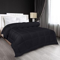 Utopia Bedding All Season Down Alternative Quilted King Comforter  Duvet Insert With Corner Tabs  Machine Washable  Bed Comforter (Black  Pack Of 4)