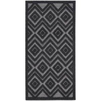 Nourison Versatile Indooroutdoor Charcoalblack 2 X 4 Area Rug Easy Cleaning Non Shedding Bed Room Living Room Dining Ro