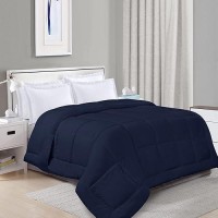 Utopia Bedding All Season Down Alternative Quilted King Comforter  Duvet Insert With Corner Tabs  Machine Washable  Bed Comforter (Navy  Pack Of 4)