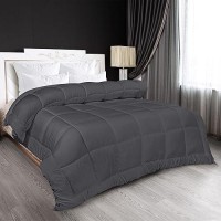 Utopia Bedding All Season Down Alternative Quilted Queen Comforter  Duvet Insert With Corner Tabs  Machine Washable  Bed Comforter (Grey  Pack Of 6)