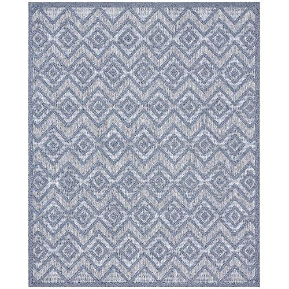 Nourison Versatile Indooroutdoor Denim Blue 7 X 10 Area Rug Easy Cleaning Non Shedding Bed Room Living Room Dining Room