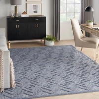 Nourison Versatile Indooroutdoor Denim Blue 7 X 10 Area Rug Easy Cleaning Non Shedding Bed Room Living Room Dining Room