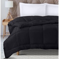 Utopia Bedding All Season Down Alternative Quilted Queen Comforter  Duvet Insert With Corner Tabs  Machine Washable  Bed Comforter (Black  Pack Of 6)