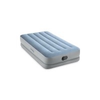 Intex 64157E Durabeam Plus Midrise Air Mattress Fibertech Twin Size Builtin Usb Electric Pump 14In Bed Height 300Lb