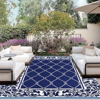 Outdoorlines Indoor Outdoor Rug For Patio 4X6 Ft Reversible Outside Carpet Stain Uv Resistant Portable Rv Mat Plastic Stra