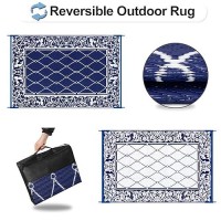 Outdoorlines Indoor Outdoor Rug For Patio 4X6 Ft Reversible Outside Carpet Stain Uv Resistant Portable Rv Mat Plastic Stra