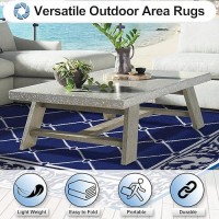 Outdoorlines Indoor Outdoor Rug For Patio 4X6 Ft Reversible Outside Carpet Stain Uv Resistant Portable Rv Mat Plastic Stra