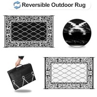 Outdoorlines Indoor Outdoor Rugs For Patio 5X8 Ft Reversible Outside Carpet Stain Uv Resistant Portable Rv Mats Plastic St