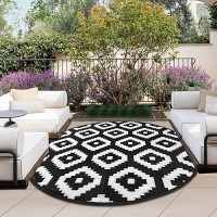 Outdoorlines Indoor Outdoor Rugs For Patio 5 Feet Reversible Outside Carpet Stain Uv Resistant Portable Rv Mats Plastic St