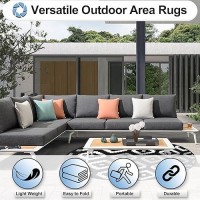 Outdoorlines Indoor Outdoor Rugs For Patio 5 Feet Reversible Outside Carpet Stain Uv Resistant Portable Rv Mats Plastic St